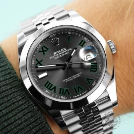 RO25456S Rolex Datejust 41 'Wimbledon' Unworn Wrist