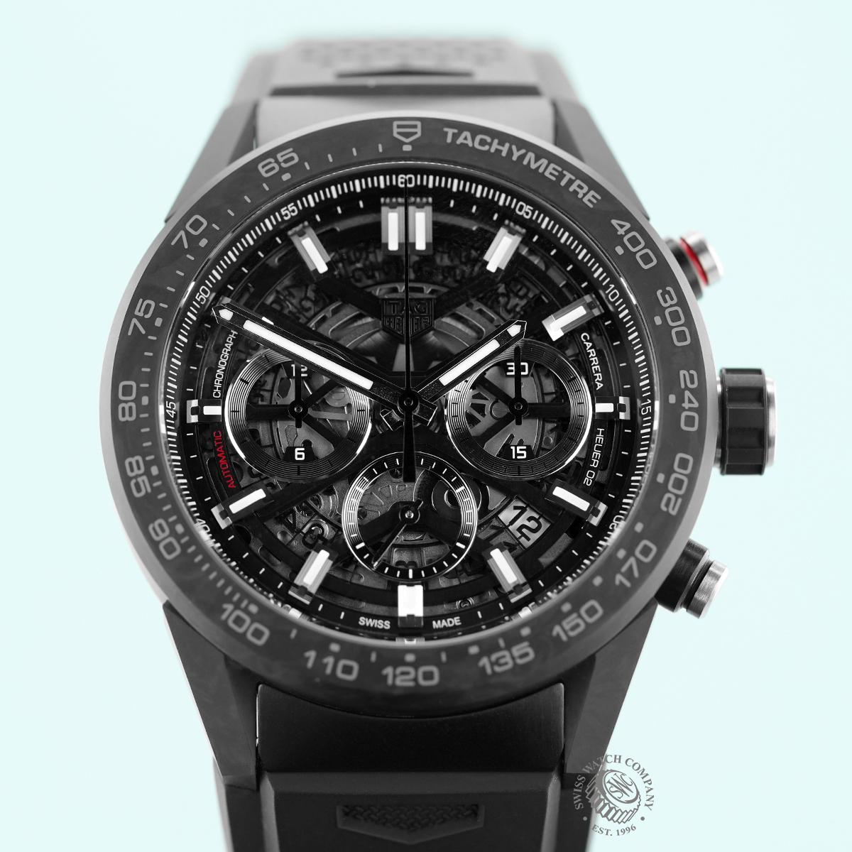 Tag Heuer Carrera Heuer 02 Chronograph, 25372S, CBG2A91.FT6173 ...